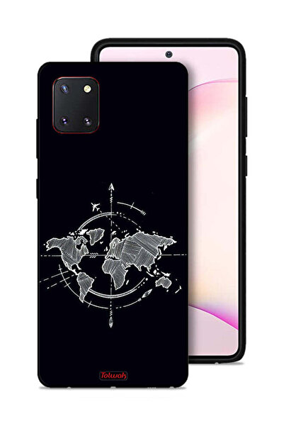 Tolwak غطاء حماية لهاتف سامسونج جالكسي نوت 10 لايت بتصميم فن البوصلة