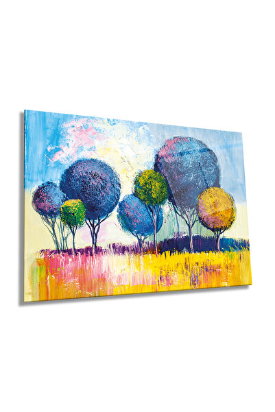 Rosyvien Pictură Orizontală Din Sticlă Cu Copaci Fantasia Colorați De Toamnă,...