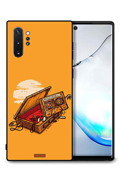 Tolwak غطاء حماية لهاتف سامسونج جالكسي نوت 10 بلس بتصميم شريط كاسيت وشريط لاصق