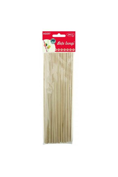 daço DACO Long Sticks, 20 cm, 50 pcs/Set, Wood, Natur