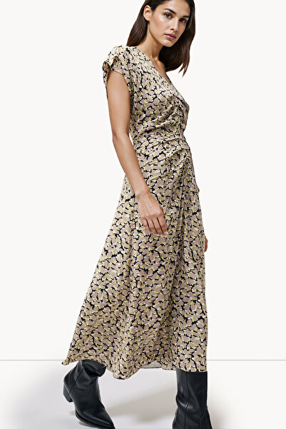 French Connection Cap Sleeve Viscose Ankle Dress