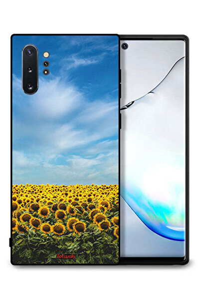 Tolwak غطاء حماية لهاتف سامسونج جالكسي نوت 10 بلس بطبعة عباد الشمس تحت السماء