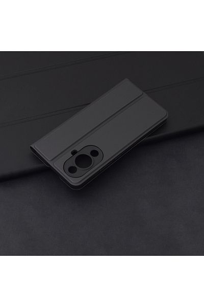 SKYDDAR INNOVATION Husă pentru Huawei nova 11 / nova 12s, Magskin Book, tip carte cu portofel interior, set de autocolante, neagră