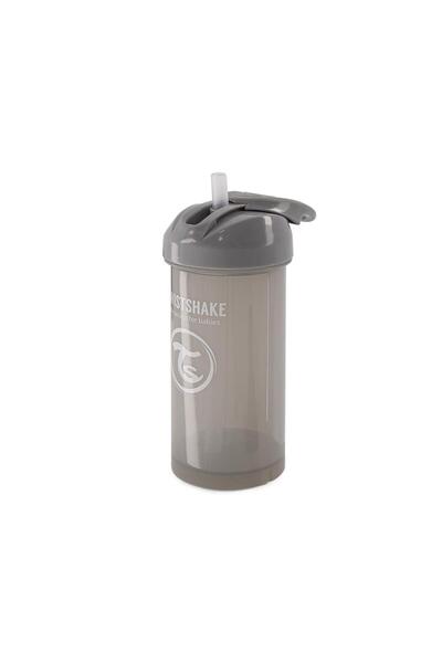 Twistshake Gray Drinking Cup with Straw (6+ Months) (360 ml)