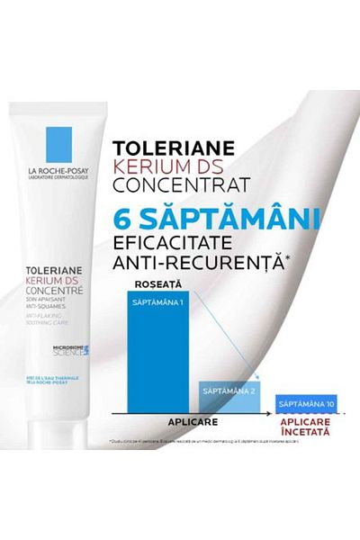 La Roche Posay Cremă anti-mătreață hidratantă și calmantă Toleriane Kerium DS, 40 ml