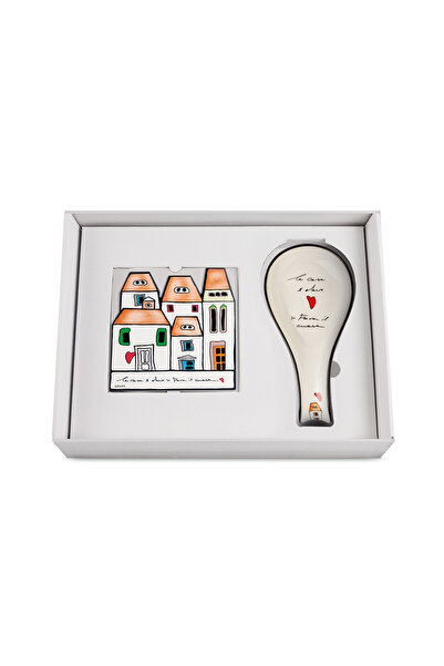 Egan Italy Le Casette Kaşık Altlığı ve Nihale Seti