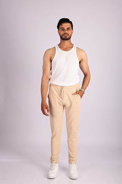 JAKOTTO Men's Cuffed Waist Elastic Waist Trousers