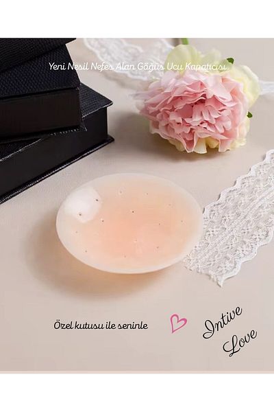 İntive Lingerie Intive New Generation Perforated Breathable Special Powder Boxed Adhesive Nipple Concealer