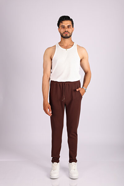 JAKOTTO Men's Cuffed Waist Elastic Waist Trousers