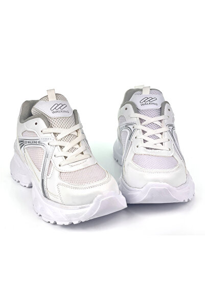 KAJILA Дамски бели леки мрежести ежедневни удобни маратонки