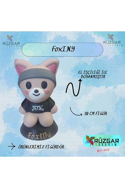 Rüzgar Tasarım Foxı.Ny - Skzoo Figure Set 10 cm Wolf Chan Leebit Dwaekkı Jiniret Han Quokka Bbokari Puppym