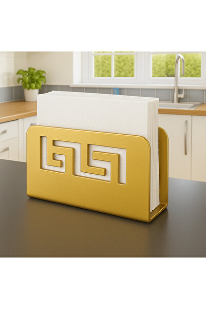 Regen GOLD Kare Metal Peçetelik Masa Üstü Peçetelik Paslanmaz Peçetelik