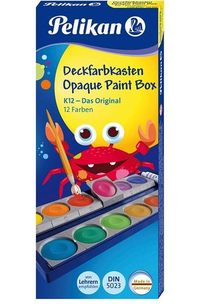 Pelikan K12 watercolors, 12 removable colors + white day tube