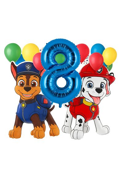 Parti Station Paw Patrol Balloon Set Paw Petrol Age Balloon Set Paw Patrol Birthday Set Paw Patrol Marshlall Chase