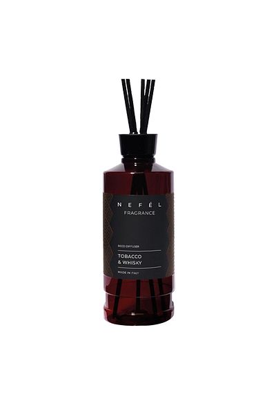 NEFEL INTERCHEM NEFÉL FRAGRANCE - Scented reed diffuser with whisky and tobacco, 480ml