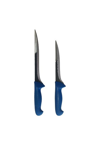Rovitech Set 2 cutite profesionale macelarie injunghiat dublu tais, 25-20 cm, lama forjata