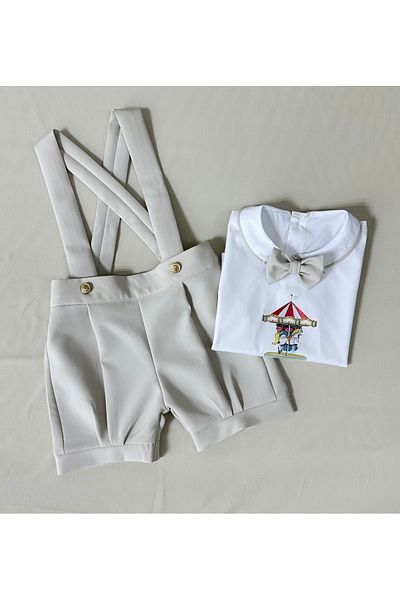 annerüyası Carousel Concept Beige Shorts Salopettakım