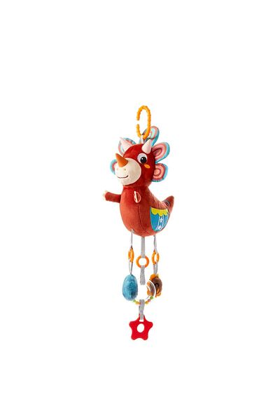 tumama Plush Rattle Toy with Dinosaur Design, Red