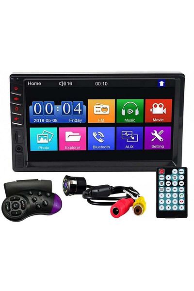 TECHSTAR MP5 Player Techstar® 7035, 2DIN, Rear View Camera, 7" HD Touch Screen, Steering Wheel Controls, Remo