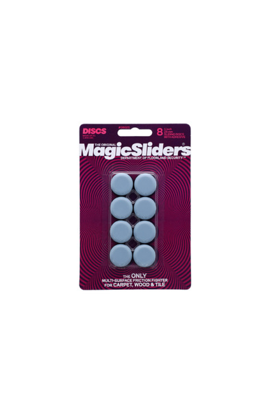 Magic Sliders 8 قطع منزلقة أرضية دائرية رمادية مقاس 1 بوصة