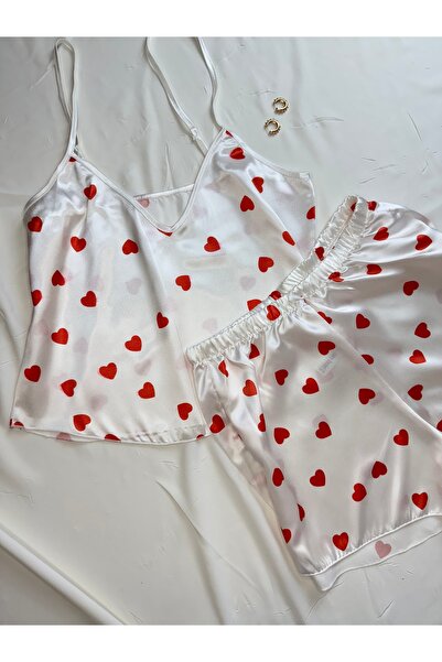 ROZENİN LINGERIE Ayarlanabilir Askılı Saten Pijama Takımı