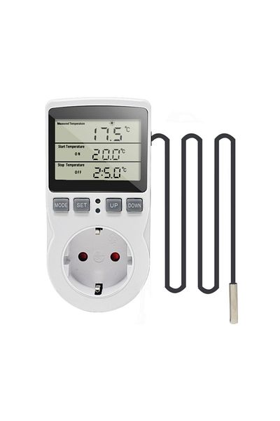 TECHSTAR ® Kt3100 Priză programabilă, temporizator digital, priză cu întrerupător, 230v, 16a, timp programabil/temp