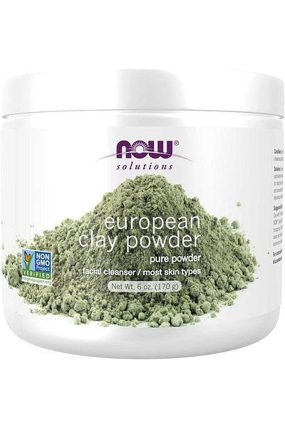 Now Foods Now Solutions European Clay Powder 6 Fl Oz 100% Pure
