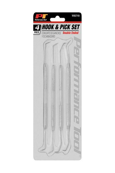 Performance Tool 4-Piece Double-Ended Hook and Pick Set