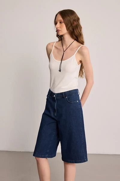 Gusto Bermude din denim - Albastru
