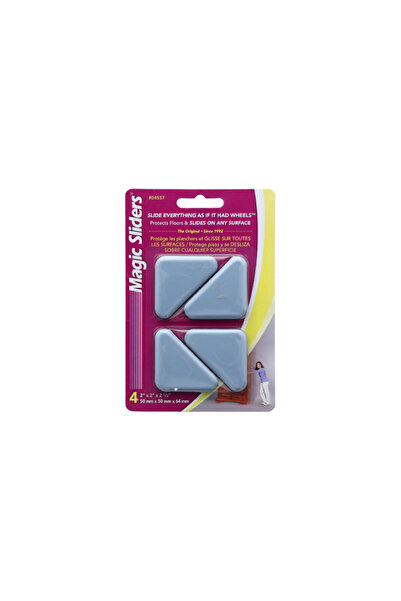 Magic Sliders 4 قطع من منزلقات مثلثة ذاتية اللصق باللون الرمادي 2 × 2-1/2 بوصة