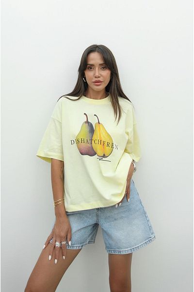 Havoş Yellow Dishatchfre Printed T-Shirt