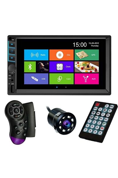 TECHSTAR MP5 Player Techstar® 7055, 2DIN, Rear View Camera, 7" HD Touch Screen, Steering Wheel Controls, Remo