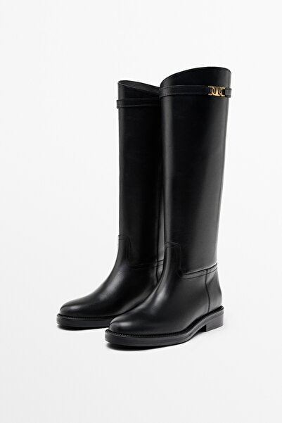 Massimo Dutti Deri binici çizmesi