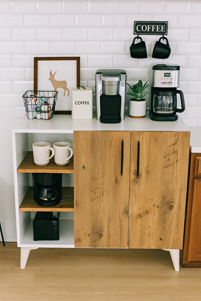 Home ZEN KAHVE KÖŞESİ ÇOK AMAÇLI DOLAP %100 MDF BEYAZ ÇAM