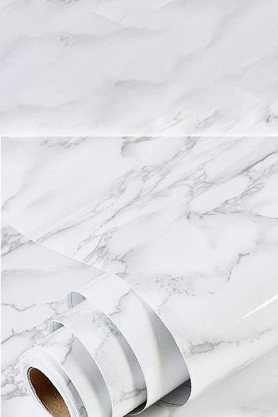 Beatitude Marble Look Finish Water Resistant Kitchen Countertop Cabinet Sink Adhesive Foil Finish Paper