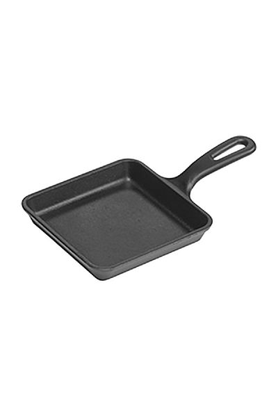 Lodge Seasoned Even Heat Distribution Square Cast Iron Skillet Black 5.5inch
