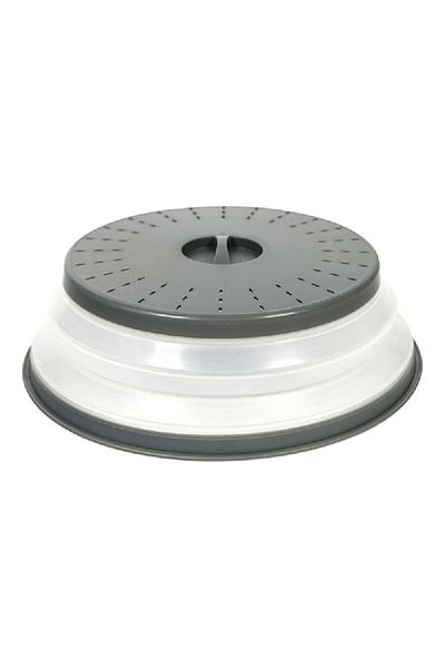 Tovolo Heat-Resistant Sturdy Collapsible Microwave Food Cover Charcoal Large