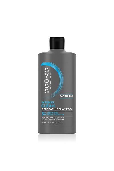 Syoss Men Clean & Cool Shampoo for Normal to Greasy Hair, 440ml