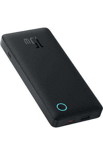 Baseus Baseus 10000mAh Power Bank, Airpow Lite PD 15W Portable Charger with Dual Ports, External Battery wi