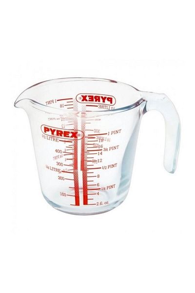 Pyrex Measuring Cup, Heat-Resistant Glass, 0.5L, 17x12x12cm