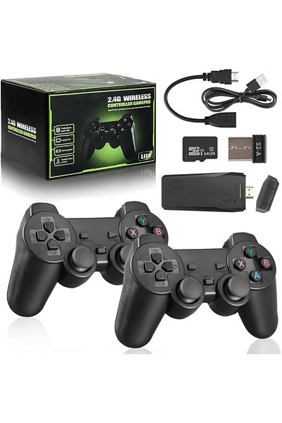 Yelajoy 2.4G Wireless Controller,Plug and Play Video Game,Built in 10000+ Games,4K HDMI Output,64G