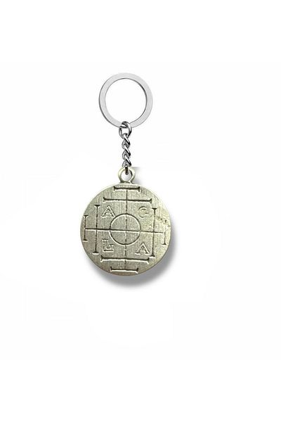Herşey Nota Sigil of Fortune – Medieval Talisman of Wealth and Abundance Unisex Metal Keychain