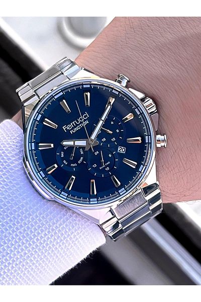 Ferrucci 2 Year Warranty Steel Cord Inner Dial Features Active 3 Atm Men's Wrist Watch Ef.12654.01