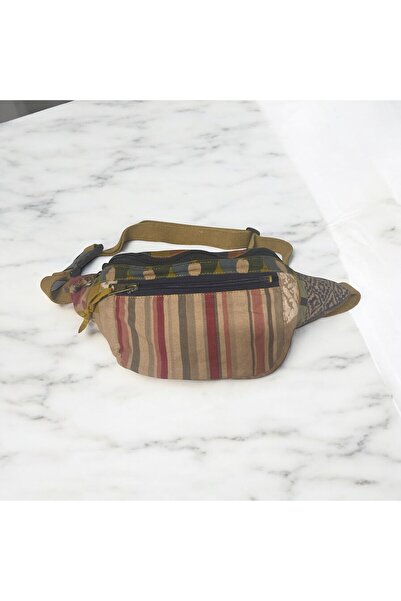 Old Cotton Vintage Shabby Freeback Waist Bag Colorful Kc Summer