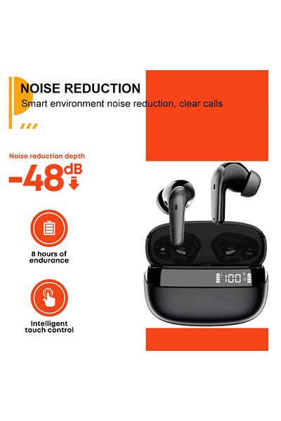 Singlait Wireless Bluetooth headphones, Singlait ANC SG03, in-ear, wireless, LED display, 30 h battery life, black