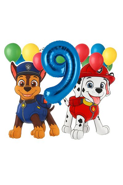 Parti Station Paw Patrol Balloon Set Paw Petrol Age Balloon Set Paw Patrol Birthday Set Paw Patrol Marshlall Chase