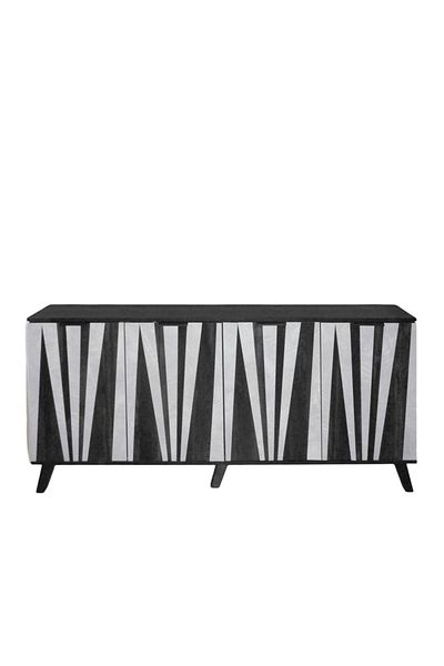 DEC22 Multi-colored buffet cabinet with a modern design