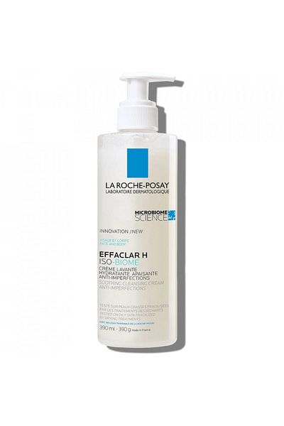 La Roche Posay La Roche-Posay Effaclar H Iso-Biome Cremă de curățare hidratantă pentru ten gras și fragil, 390 ml