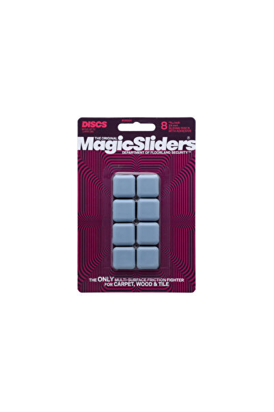 Magic Sliders 8 قطع منزلقة أرضية مربعة زرقاء 24 مم