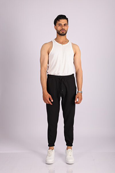 JAKOTTO Men's Lycra Woven Trousers with Elastic Waist and Legs